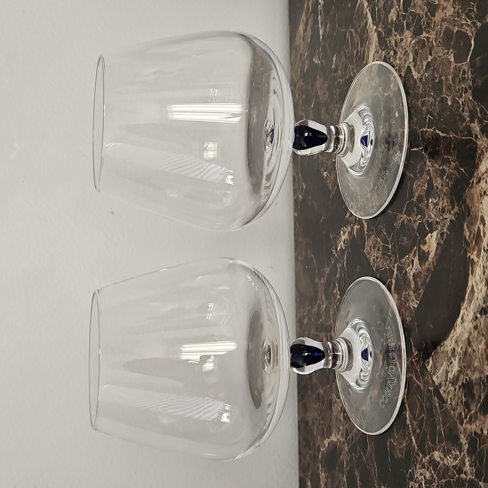 Courvoisier Lead Crystal France Cognac Glasses Set Of 2